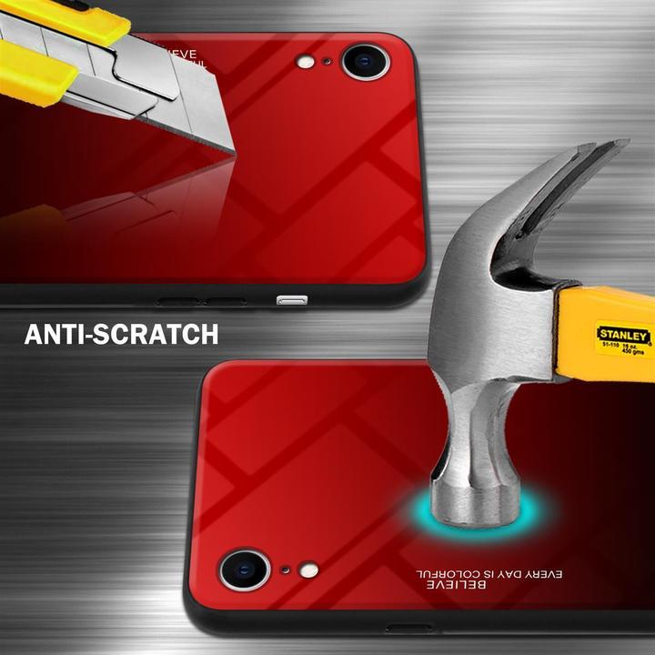 Produktbild Cadorabo TPU 2 Farben Glas Cover (Apple iPhone XR)