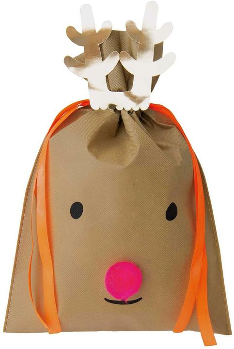 Actual product image Rico Design Gift bag reindeer 30 x 45 cm, dark brown (Gift box, 1 x)