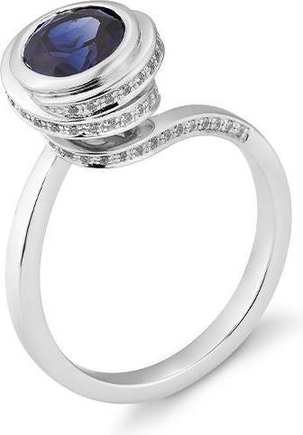 Produktbild Breuning RING - E. SAFIR 1. Qualität /Brill. 0,288 Ct. H/si (58, 750/18 K Gold)