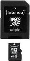 Produktbild Intenso microSD Class 10 (64 GB, microSDXC, U1)