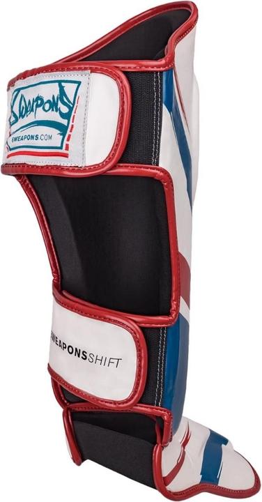 Actual product image 8Weapons Shin Guards, Shift, white-navy-red, L (L)