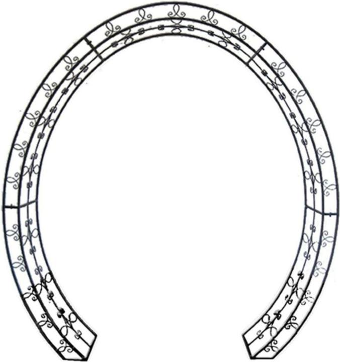 Immagine prodotto Garden Pleasure Traliccio LAMOS in metallo nero ovale 200,0 x 220,0 cm (38 cm, 200 cm)