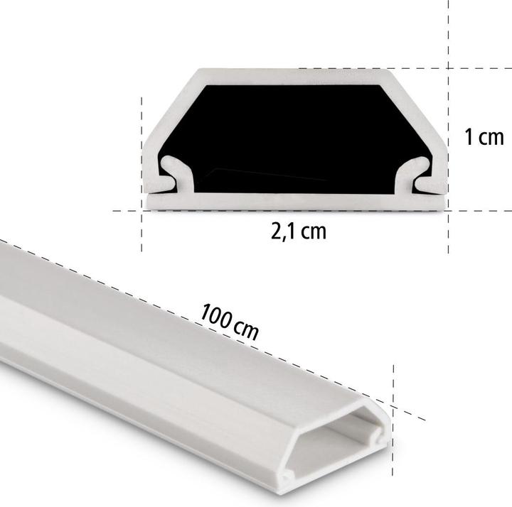 Image du produit Hama Conduit de câbles en PVC, carré (Conduit, 100 cm)