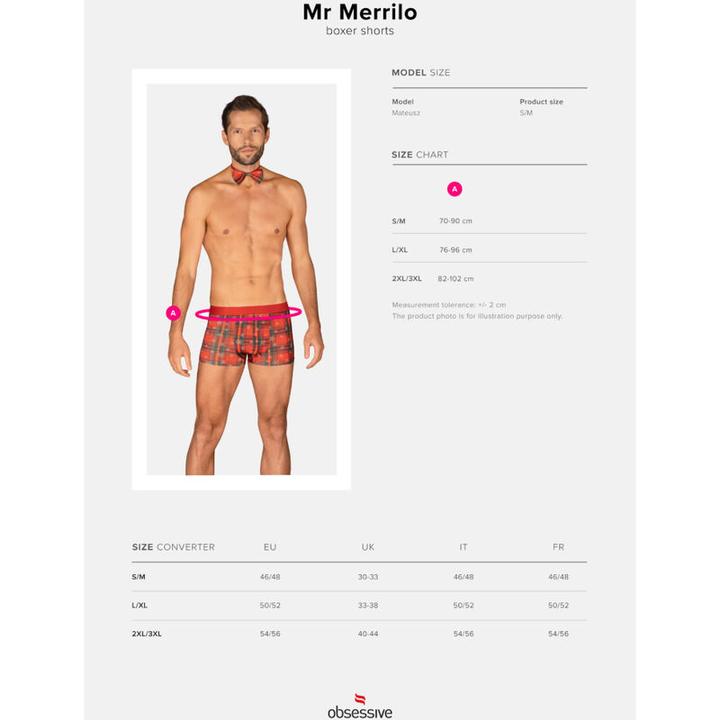 Image du produit Obsessive Ms Merrilo Boxer & Pajarita Xxl/Xxxl (XXL)