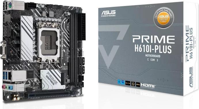 Productafbeelding ASUS PRIME H610I-PLUS-CSM Intel LGA 1700 (LGA 1700, Intel H610, Mini-ITX)