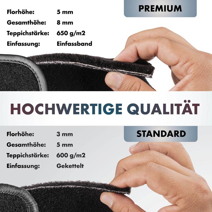 Actual product image Walser Premium floor mats for Mercedes A-Class (W169) BJ 09/2004 - 08/2006 (2 front mats + 2 rear mats)