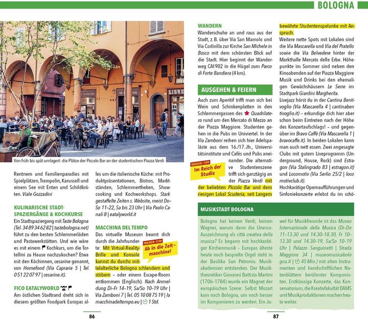 Actual product image Reiseführer Emilia-Romagna, Bologna, Parma, Ravenna (German, Sabine Oberpriller, Bettina Dürr, 2022)