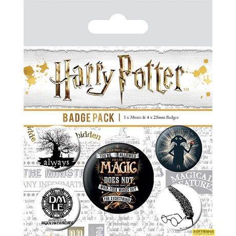 Actual product image Pyramid HARRY POTTER - Pack 5 Badges - Symbols
