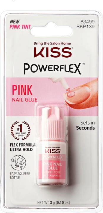 Produktbild KISS PowerFlex Nail Glue Pink (Kunstnägel, Rosa)