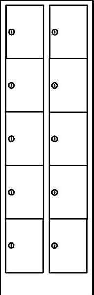 Actual product image Wolf Comfort size locker cabinet (60 cm, 195 cm)