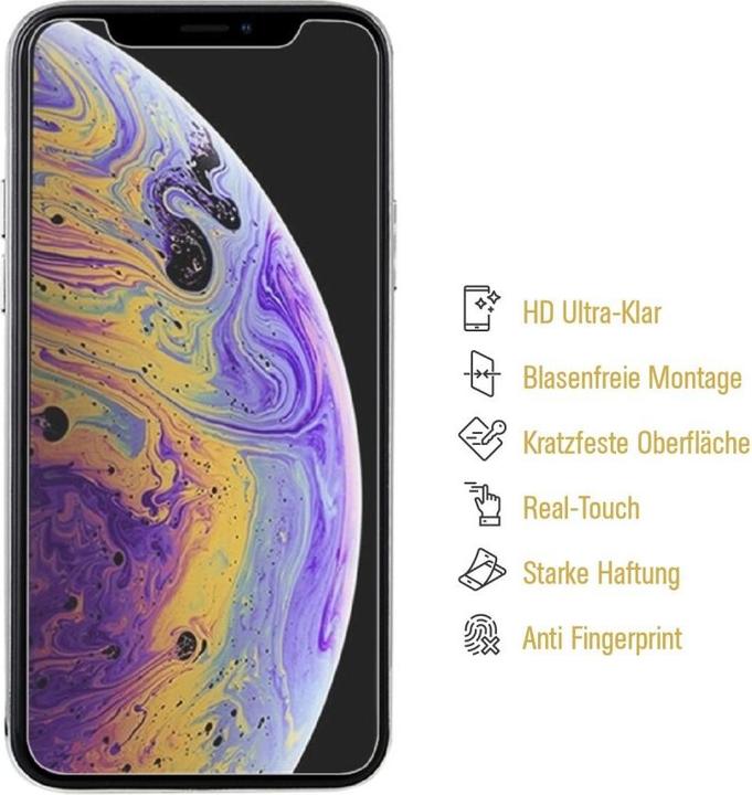 Produktbild Protectorking 3x Panzerfolie Anti-Shock HD Klar (3 Stück, Apple iPhone XS)