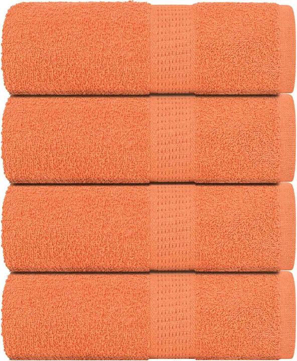 Actual product image VidaXL Soap cloths 4 pcs. Orange 30x30 cm 360 g/m² 100% cotton cloth Towel (30 x 30 cm)