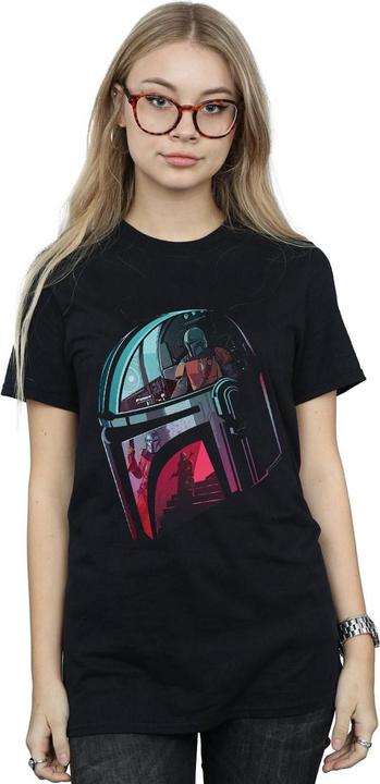 Immagine prodotto Star Wars The Mandalorian Mandalore Helmet Reflection Maglietta Ampia Donna (XL)