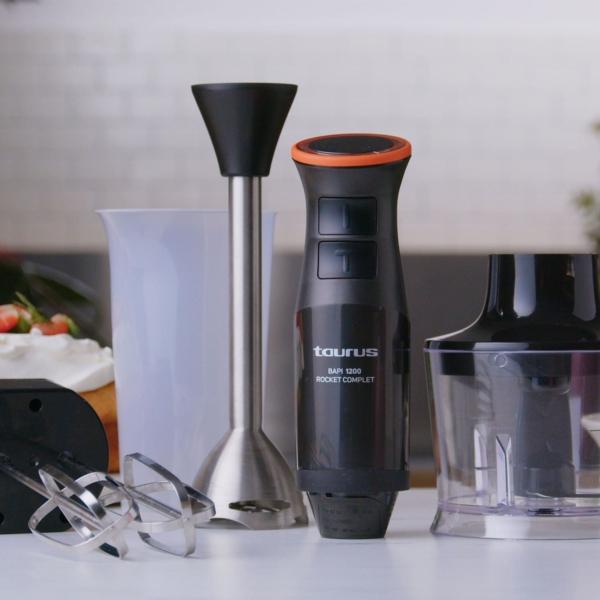 Actual product image Taurus Bapi 1200 Rocket Complet, Immersion blender, 0.5 L, Ice crushing, 1200 W, Black, Stainless st