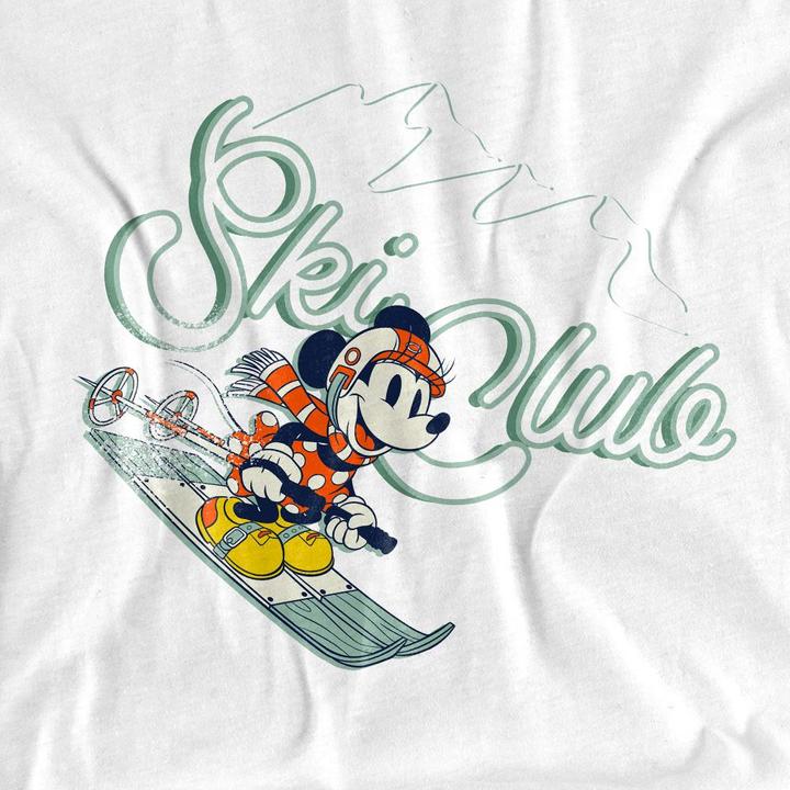 Actual product image Disney Unisex Adult Ski Club Minnie Mouse T-Shirt (M)