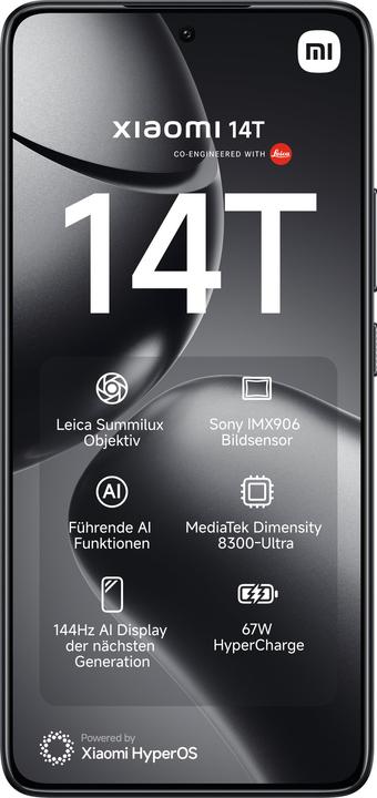 Immagine prodotto Xiaomi 14T (256 GB, Titano Nero, 6.60", Doppia SIM, 50 Mpx, 5G)