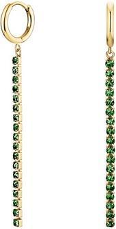 Image du produit Rosefield - Charming gold-plated earrings with green crystals Tennis JETEG-J920