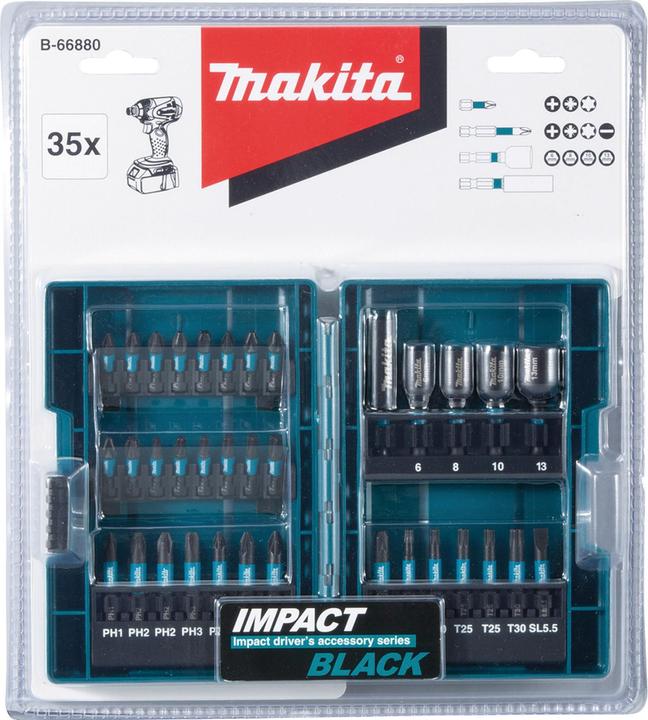 Actual product image Makita Bit set 35 pieces (Cross Phillips PH M2, Hexagon socket TX M20, Hexagon socket TX M25, Cross Phillips PH M1, Hexagon socket TX M15, Cross Pozidriv PZ M3, Hexagon socket TX M30, Cross Phillips PH M3, Cross Pozidriv PZ M2, Cross Pozidriv PZ M1)