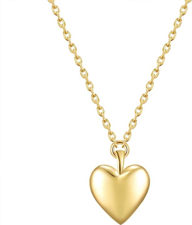 Glanzstücke München Damen Herz Sterling Silber gelbgold 40,0 cm Basiskette + 5,0 cm Verlängerung - 30248 (Sterling Silber, 40 - 45 cm)