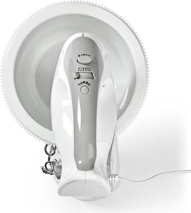 Produktbild Nedis Handmixer 200 W 5 Geschindigkeitsstufen Turbofunktion Turning Bowl / 2 Knethaken / 2 Schlägel (200 W)