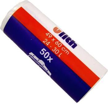 Actual product image Wimex.eu 20x bin liners (HDPE) with drawstring white 50 x 60 cm 30L (20 x, 30 l)