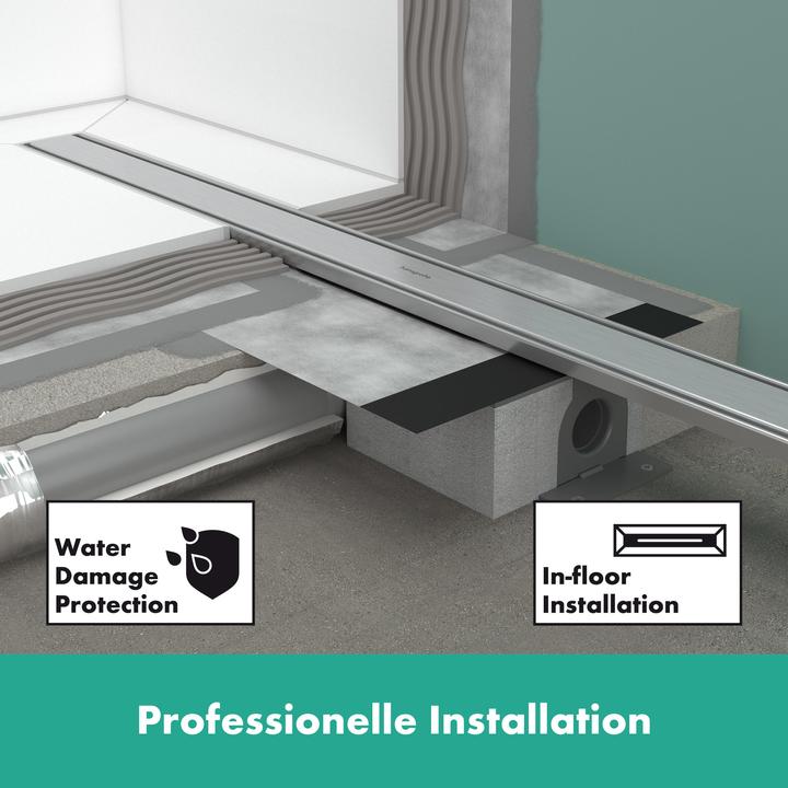 Actual product image hansgrohe HG RainDrain Original prefabricated shower channel set 600mm (600 mm)