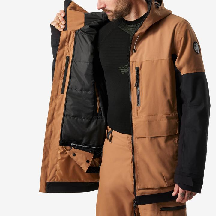 Immagine prodotto Dreamscape Giacca da snowboard da uomo - SNB 500 Ziprotec camel/nero (XXL)