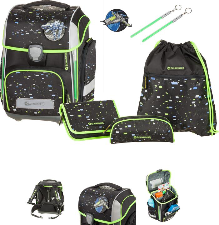 Immagine prodotto Schneiders Kit per la scuola Ergolite Black Galaxy, 21 l (22 l)