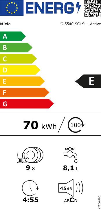 Energie-Label Miele G 5540 SCi SL Active