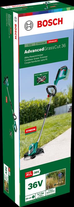 Image du produit Bosch Home & Garden Advanced Grass Cut 36 sans batterie/sans chargeur. (Fils coupe-herbe)