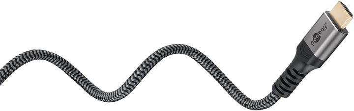 Productafbeelding Goobay Ultra High-Speed HDMI-kabel, 5 m, Haaienhuid Grijs (5 m, HDMI)
