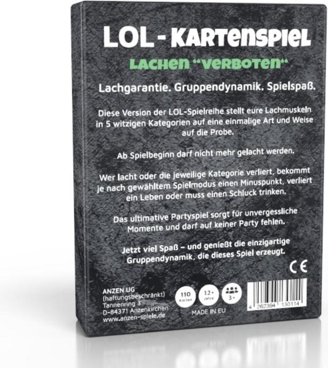 Image du produit Anzen Spiele ANZEN - LOL Le jeu de cartes - Interdit de rire (Allemand)