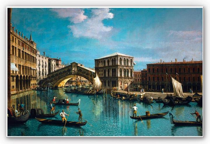 Produktbild Trenddeko Canaletto - Die Rialtobrücke in Venedig (100 x 70 cm)
