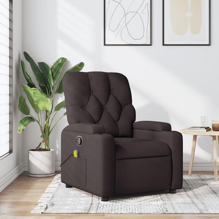Produktbild VidaXL Massagesessel Fernsehsessel Relaxsessel Liegesessel Dunkelbraun Stoff