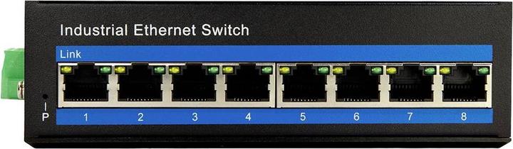 Produktbild LogiLink NS203 Industrieller Gigabit Ethernet Switch 8-Port 10/100/1000 Mbps Hutschienenmontage (8 Ports)