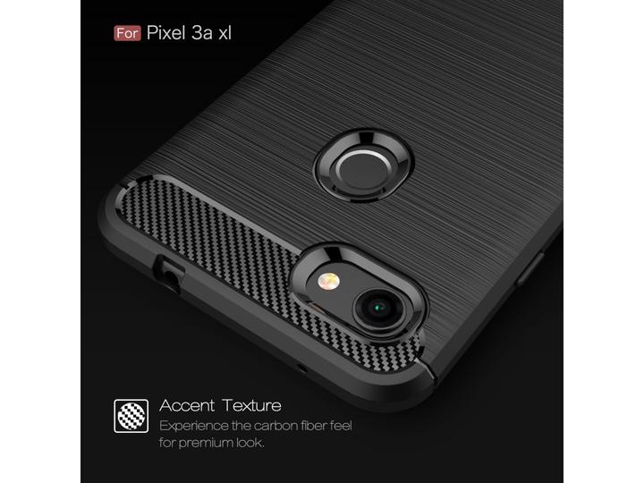 Produktbild Screenguard Google Pixel 3a XL Hülle Carbon Brushed Soft TPU (Google Pixel 3a XL)