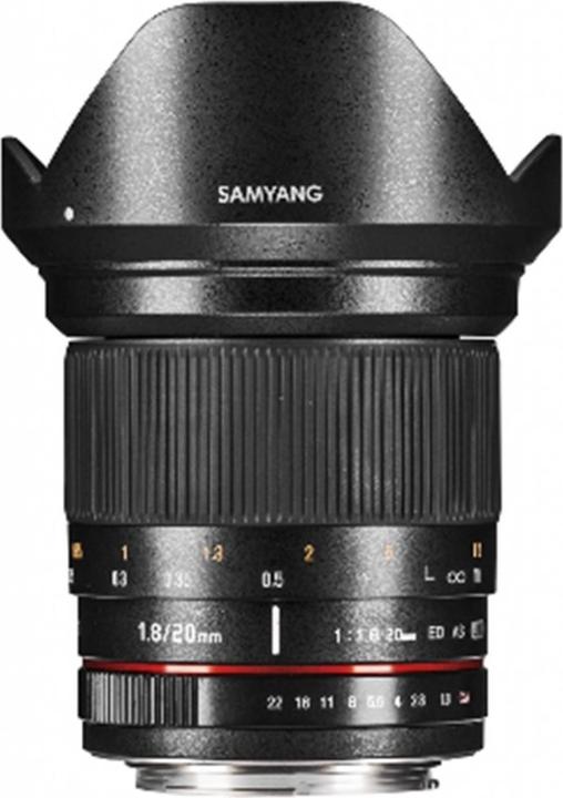 Image du produit Samyang 20mm f/1.8-22 ED AS UMC - Sony E (Sony E, Plein format)
