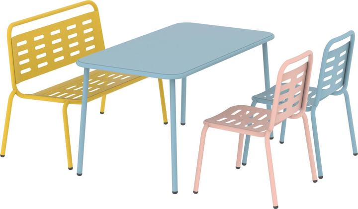 Immagine prodotto Casa.Pro Kindersitzgruppe Etroubles 4-tlg. Stahl Mehrfarbig