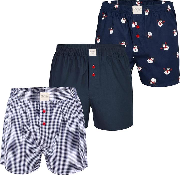 Image du produit Phil & Co. Berlin Boxer Chrstimas Boxer Pack de 3 pièces (M, Lot de 3)