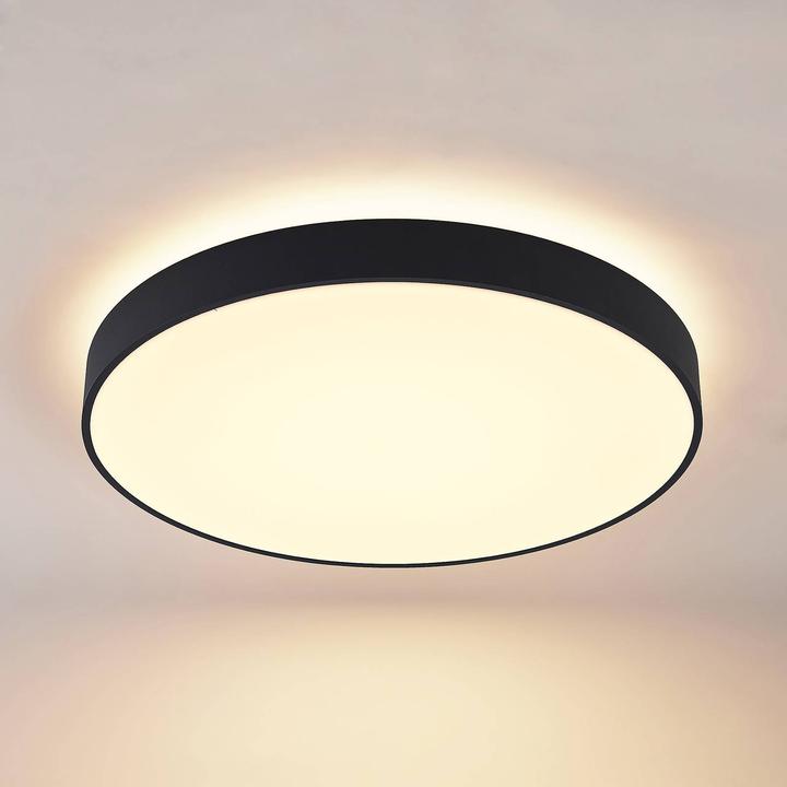 Actual product image Arcchio Vanida LED ceiling lamp, black, 60 cm (10978 lm)