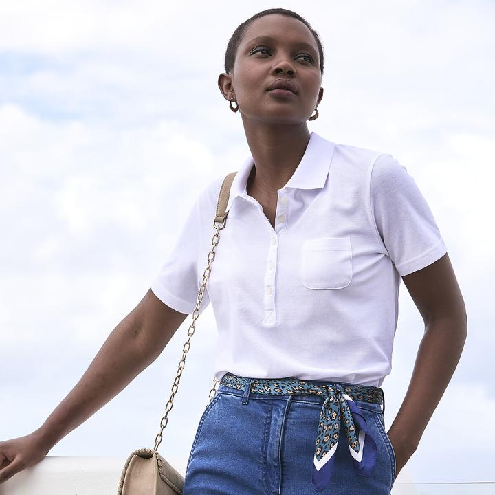 Actual product image Anne Weyburn T-shirt with polo collar (40)