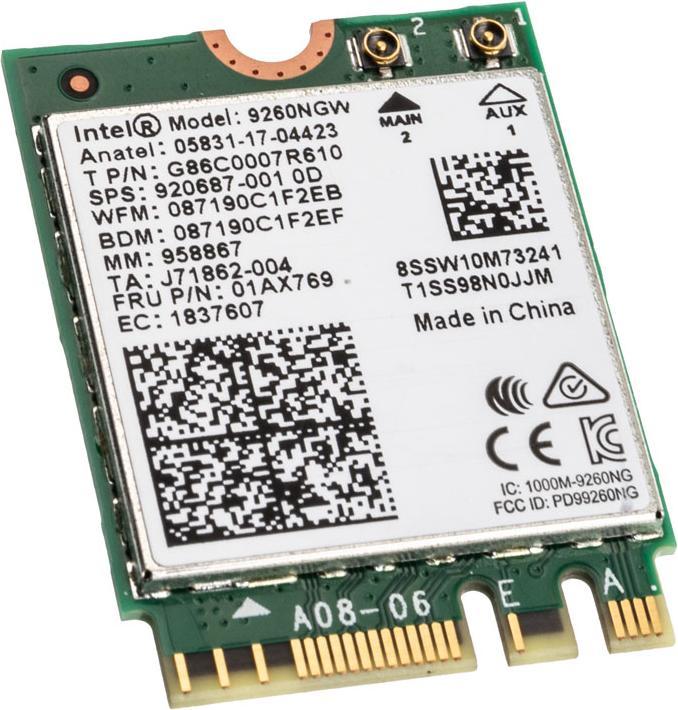 Actual product image Intel AC 9260 (M.2 A Key)