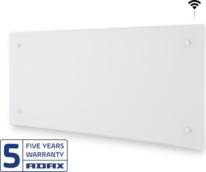 Actual product image Adax Glass heating surface Clea H 12 KWT, 1200W 230V with WiFi, white (1200 W)
