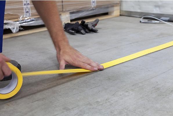 Actual product image Ampere Floor marking tape, width 50 mm, yellow. (50 mm)