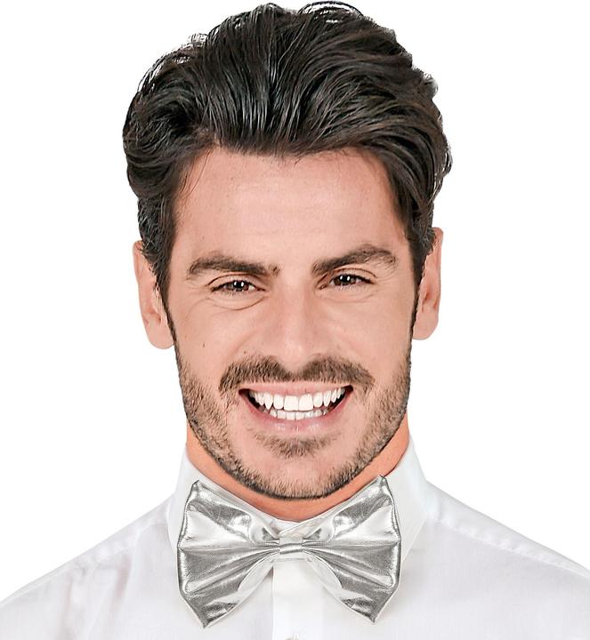 Actual product image Widmann Metallic silver bow tie