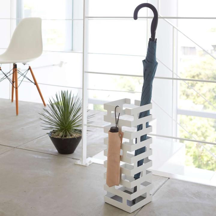 Actual product image Yamazaki Paraplubak Parapluhouder - Brick square wit - RVS