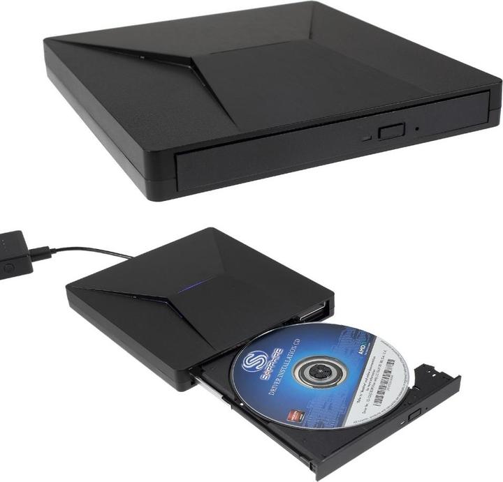 Produktbild Apfelkiste Externes Laufwerk Slim USB C & USB 3.0 CD DVD-RW (DVD Brenner, CD Brenner)