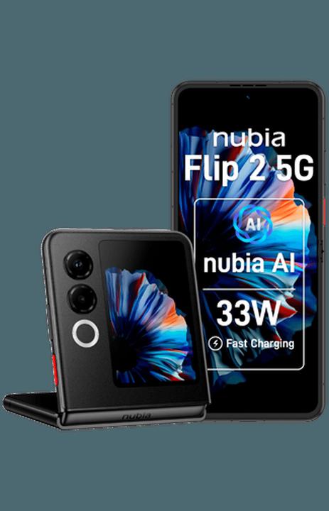 Nubia Flip 2 5G 8GB/256GB Schwarz (256 Go, Noir, 6.90", 50 Mpx, 5G)