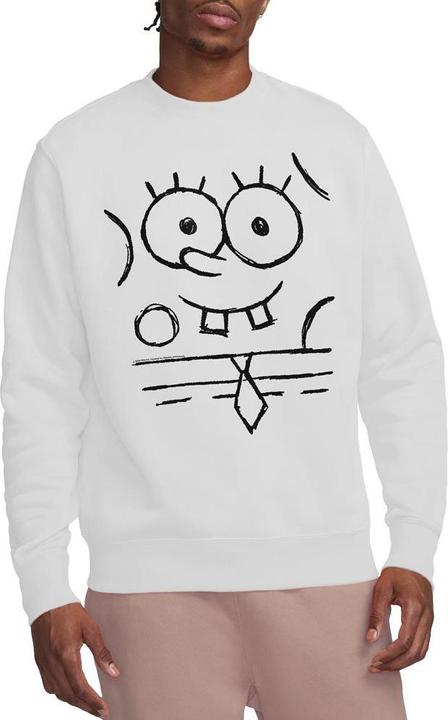 Actual product image Spongebob Squarepants Unisex Adult Sketch Smile Sweatshirt (M)