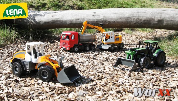 Actual product image Lena Volvo A25G articulated dumper in a Worxx case